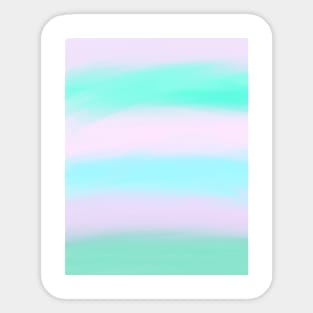 Water Color Pastel Rainbow StripE Sticker